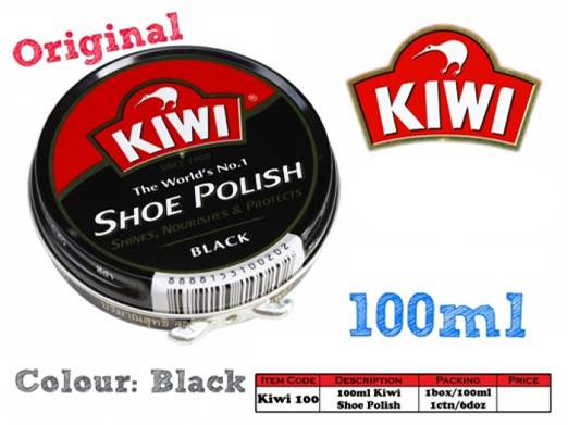 Kiwi Shoe Polish Black - 100 ml 