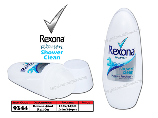 9344 Rexona Women Roll On 40ml - Shower Clean
