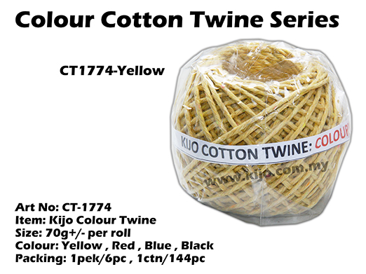 CT1774-Kijo Colour Twine Yellow