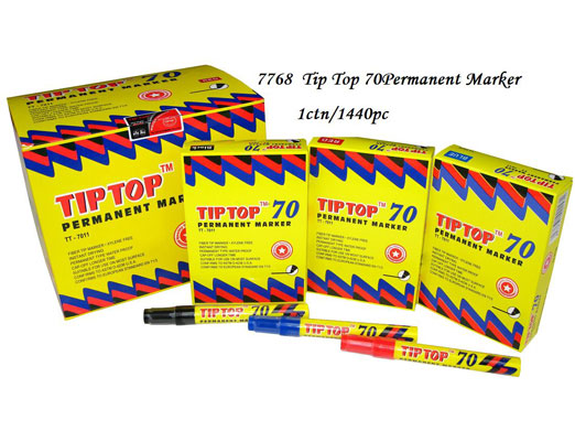 7768 Tip Top 70 Permanent Marker (Blue,Red,Black)