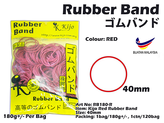 RB180-R Kijo Red Rubber Band