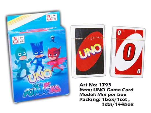 1793 UNO Game Card