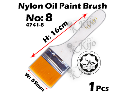 4741-8 Nylon Oil Paint Brush No8